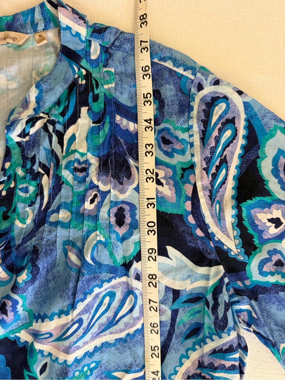 Soft Surroundings “Island Sun Paisley Blue”Midi Dress - Picture 10 of 10